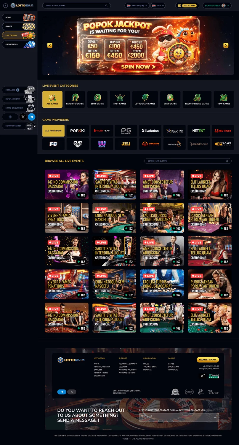 Lottogram - Live events